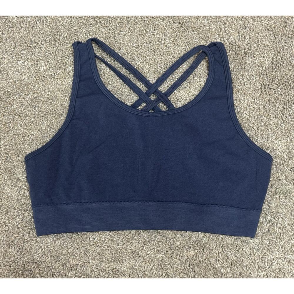 ALPHALETE Scrunch Butt Leggings Sports Bra Set Navy Blue Women’s Activewear Sz M - Picture 4 of 8